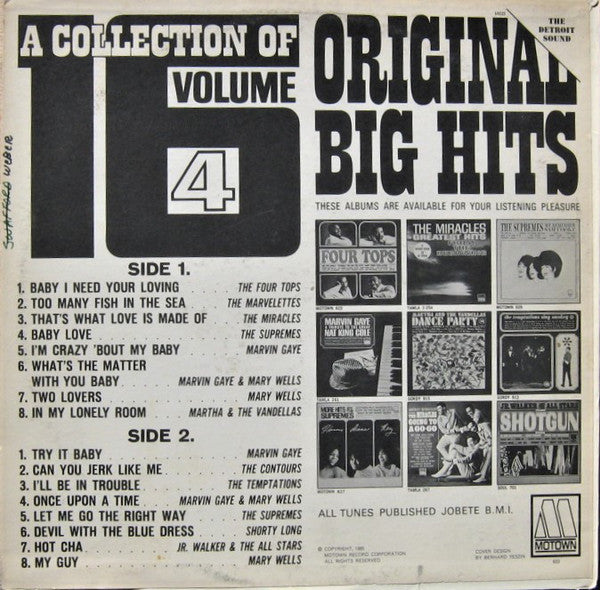 Various : A Collection Of 16 Original Big Hits - Vol. 4 (LP, Comp, Mono)