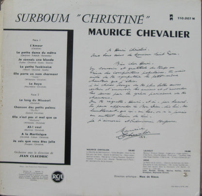 Maurice Chevalier : Surboum "Christiné'' (LP, Album, Mono)