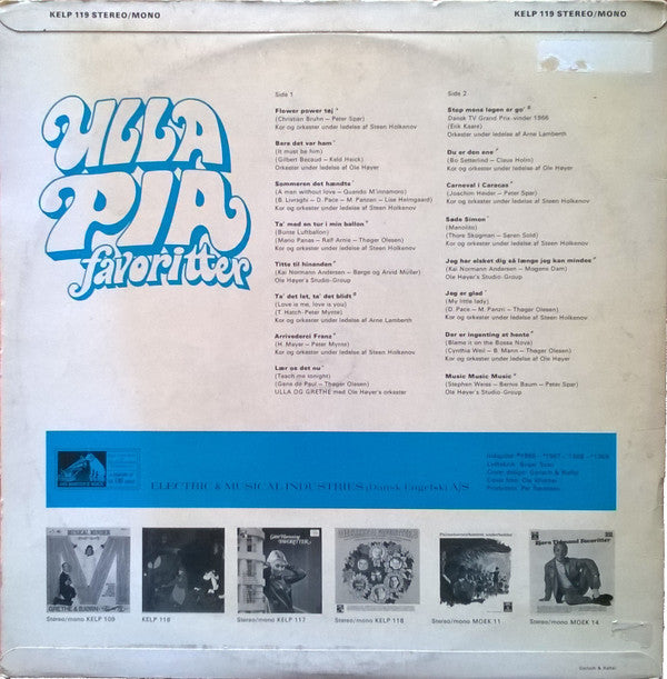 Ulla Pia : Ulla Pia Favoritter (LP, Comp)