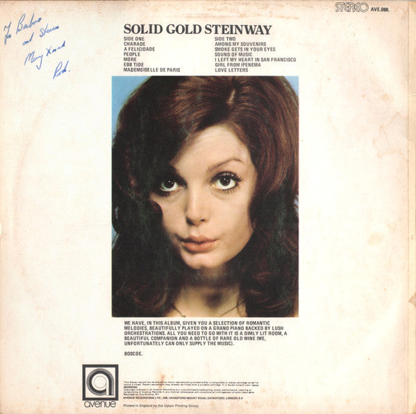 Unknown Artist : Solid Gold Steinway (LP)