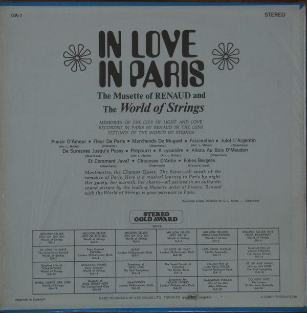 Renaud (11) And Carlini's World Of Strings : In Love In Paris (LP, Album)