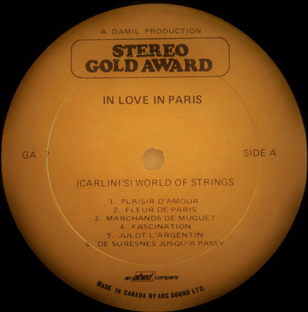 Renaud (11) And Carlini's World Of Strings : In Love In Paris (LP, Album)