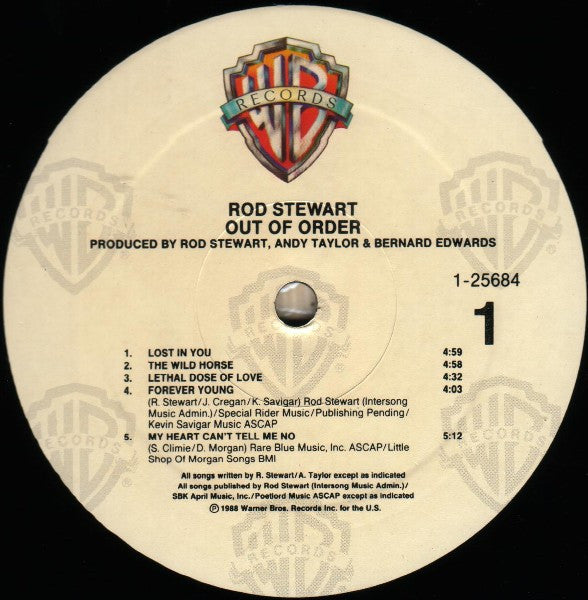 Rod Stewart : Out Of Order (LP, Album, All)