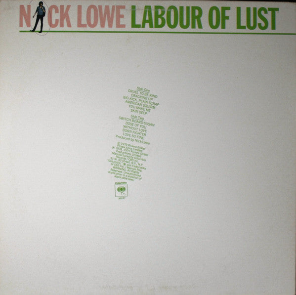 Nick Lowe : Labour Of Lust (LP, Album, Ter)