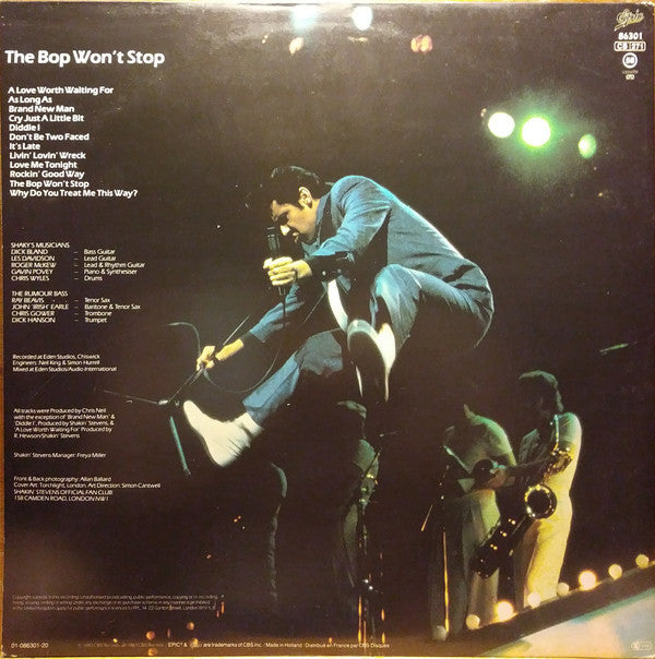 Shakin' Stevens : The Bop Won't Stop (LP, Album, Gat)