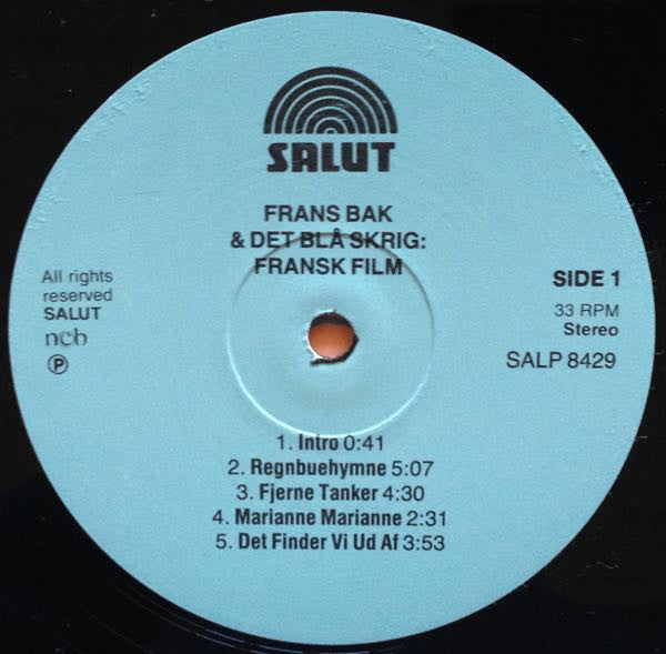 Frans Bak & Det Blå Skrig : Fransk Film (LP, Album)