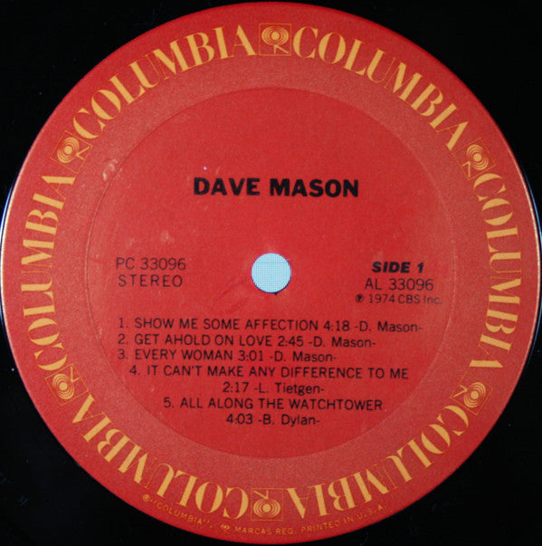 Dave Mason : Dave Mason (LP, Album, Ter)