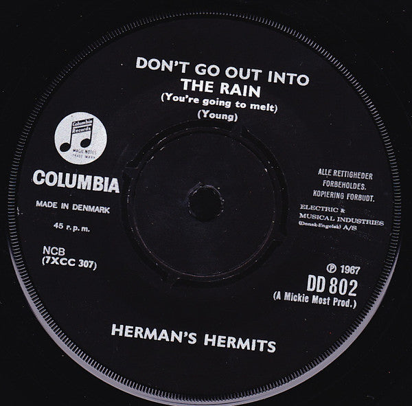 Herman's Hermits : Don't Go Out Into The Rain (7", Single)