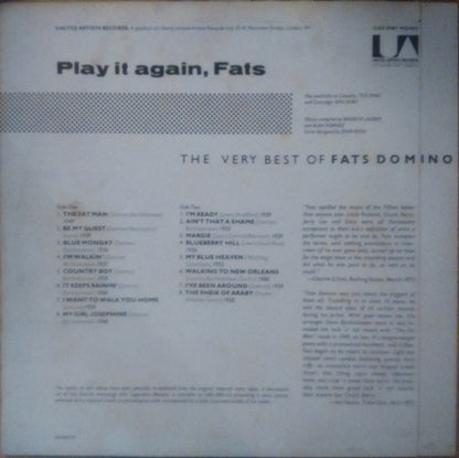 Fats Domino : Fats Domino - The Very Best Of Fats Domino - Play It Again, Fats (LP, Comp, Mono, RM, Blu)