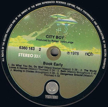 City Boy : Book Early (LP, Album)