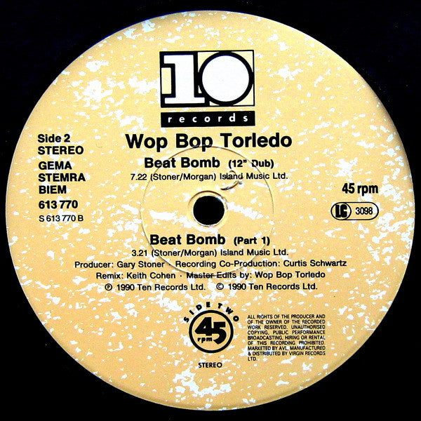 Wop Bop Torledo : Beat Bomb (12")