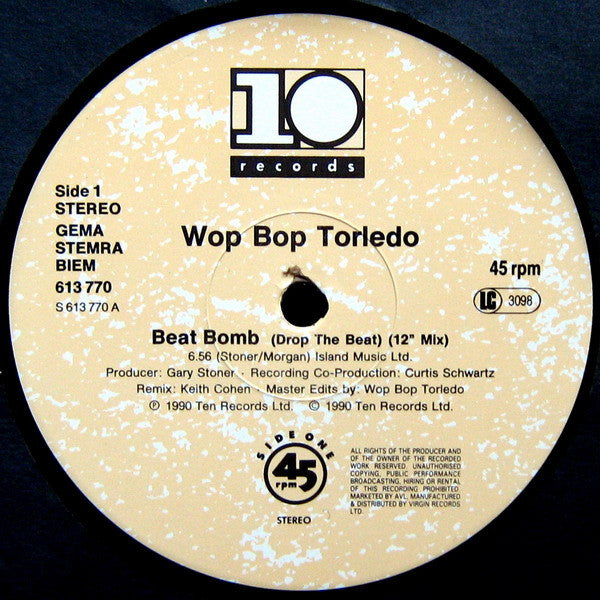 Wop Bop Torledo : Beat Bomb (12")