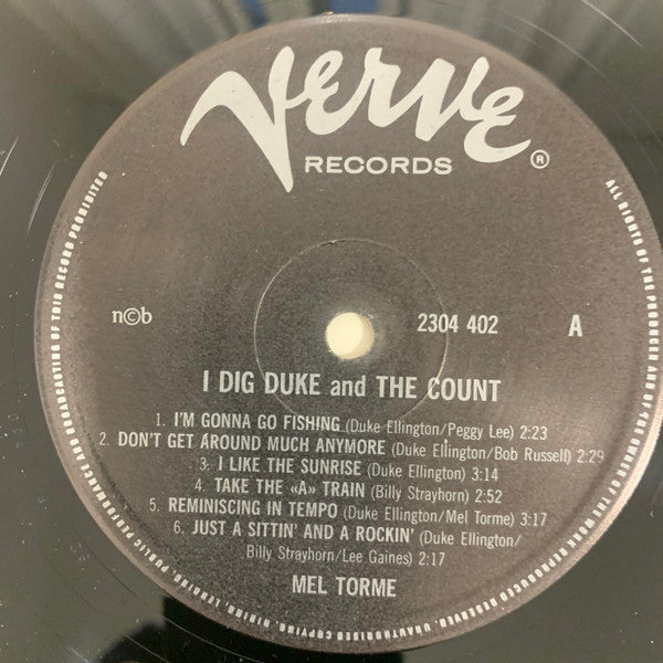 Mel Tormé : I Dig The Duke - I Dig The Count (LP, Album, RE)