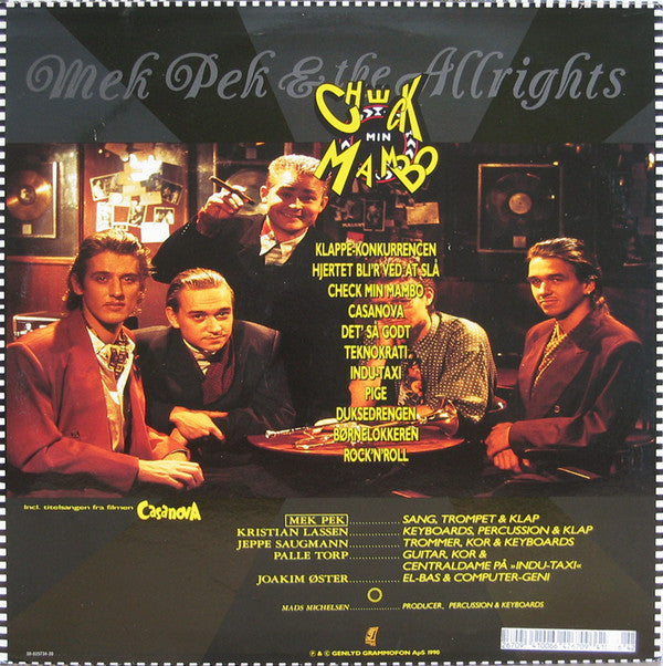 Mek Pek & The Allrights : Check Min Mambo (LP, Album)