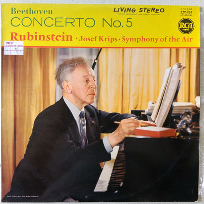 Ludwig van Beethoven, Arthur Rubinstein, Symphony Of The Air, Josef Krips : Concerto No. 5 (Emperor) (LP, Album)