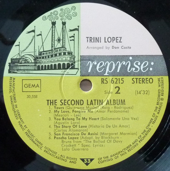 Trini Lopez : The Second Latin Album (LP, Album)