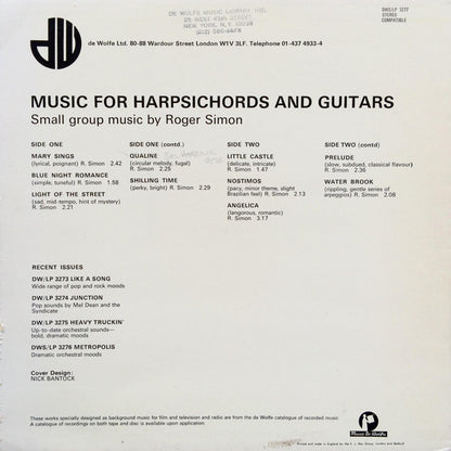 Roger Simon : Music For Harpsichords And Guitars (LP)