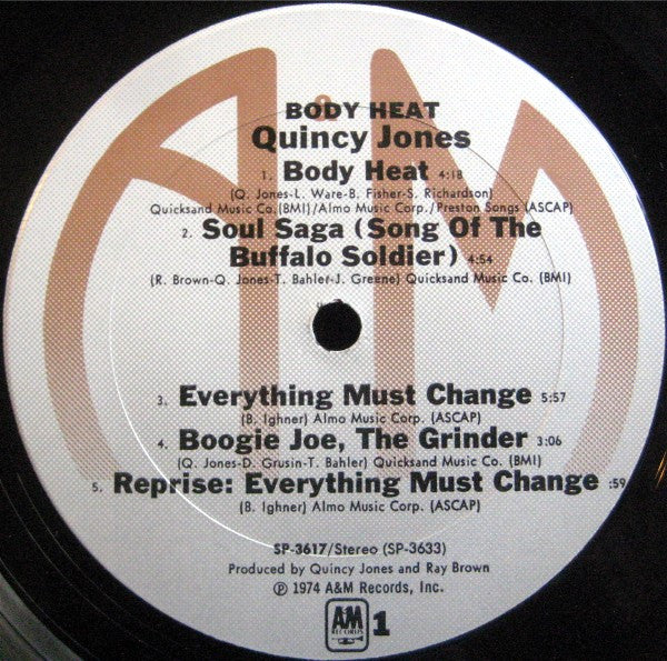 Quincy Jones : Body Heat (LP, Album, Ter)