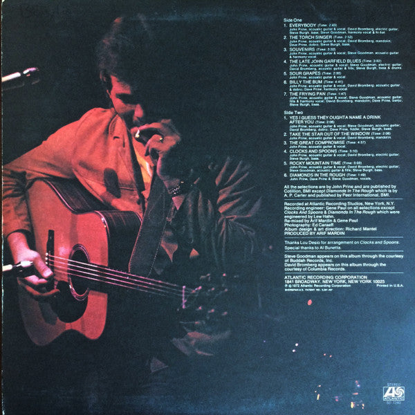 John Prine : Diamonds In The Rough (LP, Album, PR)