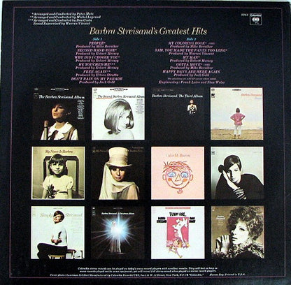 Barbra Streisand : Barbra Streisand's Greatest Hits (LP, Comp, RE, San)