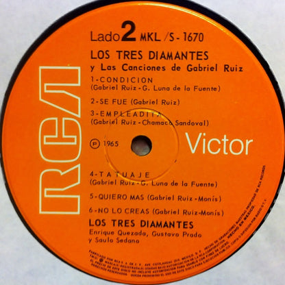 Los Tres Diamantes : Y Las Canciones De Gabriel Ruiz (LP, Album, RE)