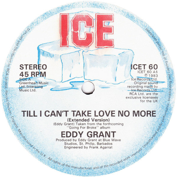 Eddy Grant : Till I Can't Take Love No More (Extended Version) (12", Single)