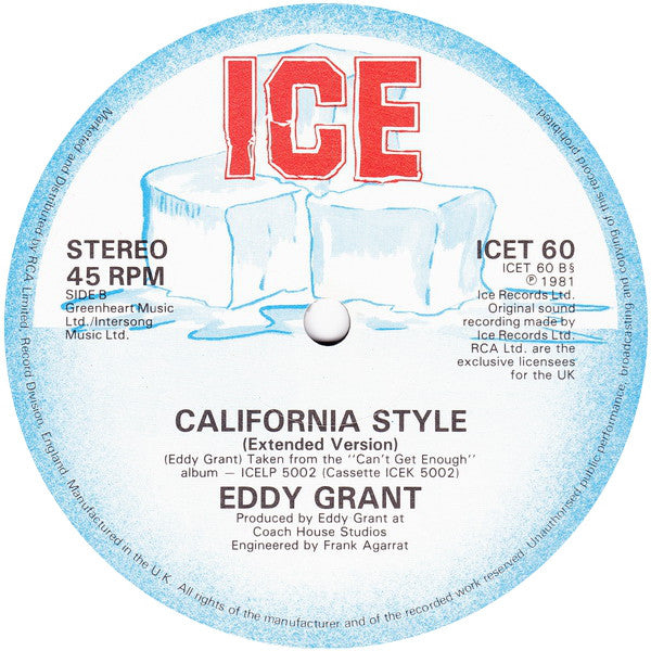 Eddy Grant : Till I Can't Take Love No More (Extended Version) (12", Single)