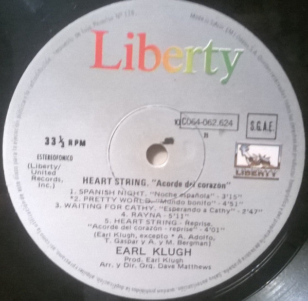 Earl Klugh : Heart String = Acorde Del Corazón (LP, Album)