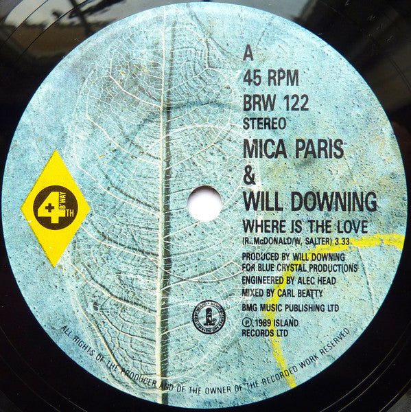 Mica Paris & Will Downing : Where Is The Love (7", Single, Pap)