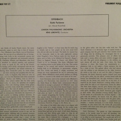 The London Philharmonic Orchestra Conducted by René Leibowitz, Jacques Offenbach : Parisian Follies (Gaite Parisienne) (LP)