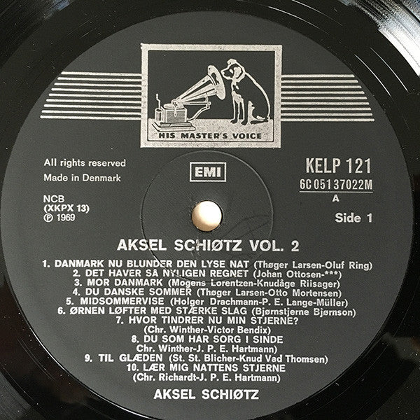 Aksel Schiøtz : Aksel Schiøtz Vol. 2. Danske Sange Og Romancer (LP, Comp)