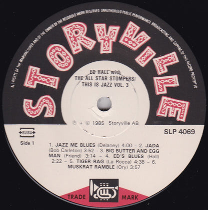 Edmond Hall With The All Star Stompers : This Is Jazz Vol. 3 (LP, Comp)