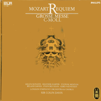 Wolfgang Amadeus Mozart - Helen Donath • Heather Harper • Yvonne Minton • Ryland Davies • Stafford Dean • Gerd Nienstedt • Sir Colin Davis : Requiem - Grosse Messe C-Moll (2xLP, RE + Box)