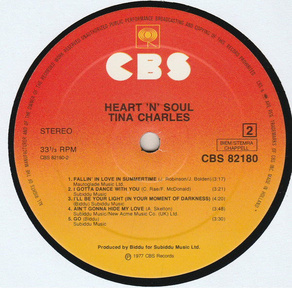 Tina Charles : Heart 'n' Soul (LP, Album)