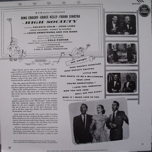 Bing Crosby - Grace Kelly - Frank Sinatra : High Society (Sound Track) (LP, Album, Club, RE)