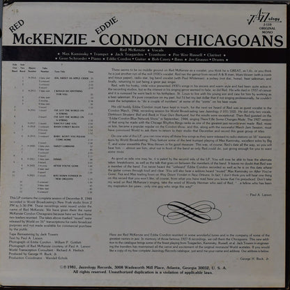 McKenzie & Condon's Chicagoans : 1944 (LP, Mono)