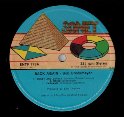 Bob Brookmeyer : Back Again (LP, Album, RE)