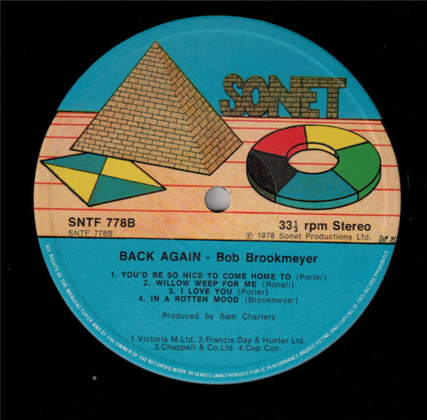 Bob Brookmeyer : Back Again (LP, Album, RE)