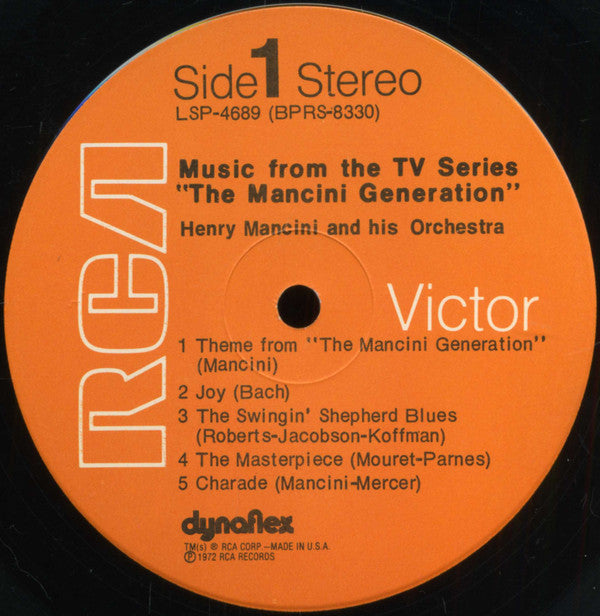 Henry Mancini And His Orchestra : Music From The TV Series "The Mancini Generation" (LP, Album)