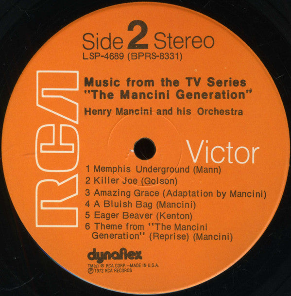 Henry Mancini And His Orchestra : Music From The TV Series "The Mancini Generation" (LP, Album)