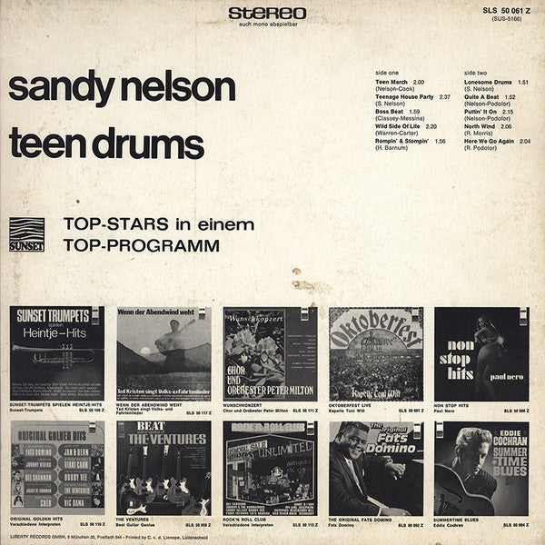 Sandy Nelson : Teen Drums (LP, Comp)