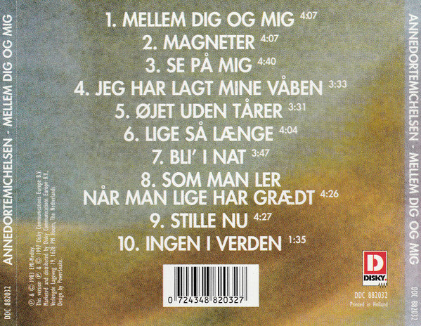 Anne Dorte Michelsen : Mellem Dig Og Mig (CD, Album, RE)