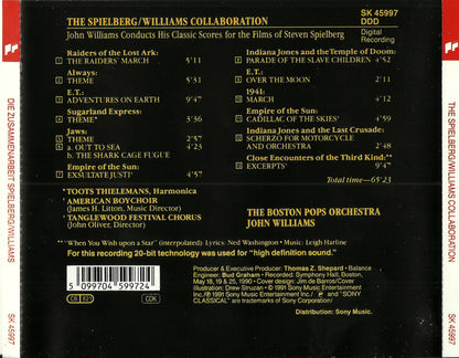 John Williams (4) - The Boston Pops Orchestra : The Spielberg / Williams Collaboration - John Williams Conducts His Classic Scores For The Films Of Steven Spielberg (CD, Album)