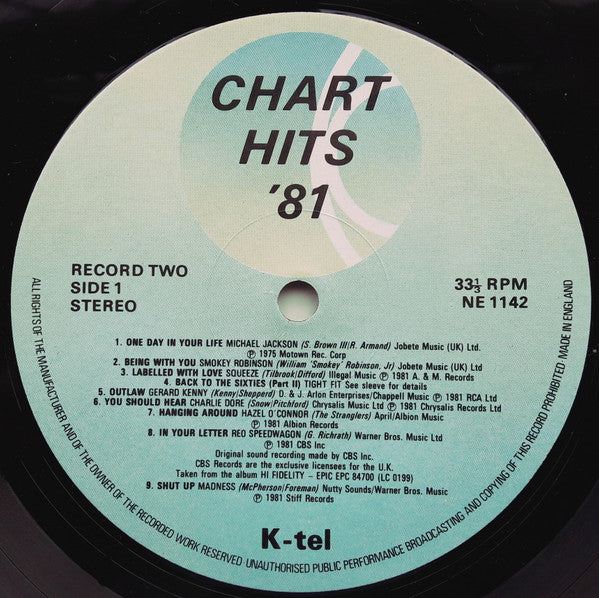 Various : Chart Hits 81 Volume 2 (LP, Comp, MVS)