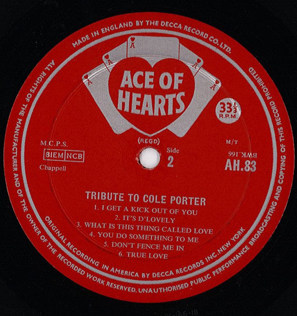 Various : Tribute To Cole Porter (LP, Comp, Mono)