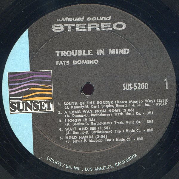 Fats Domino : Trouble In Mind (LP, Comp)