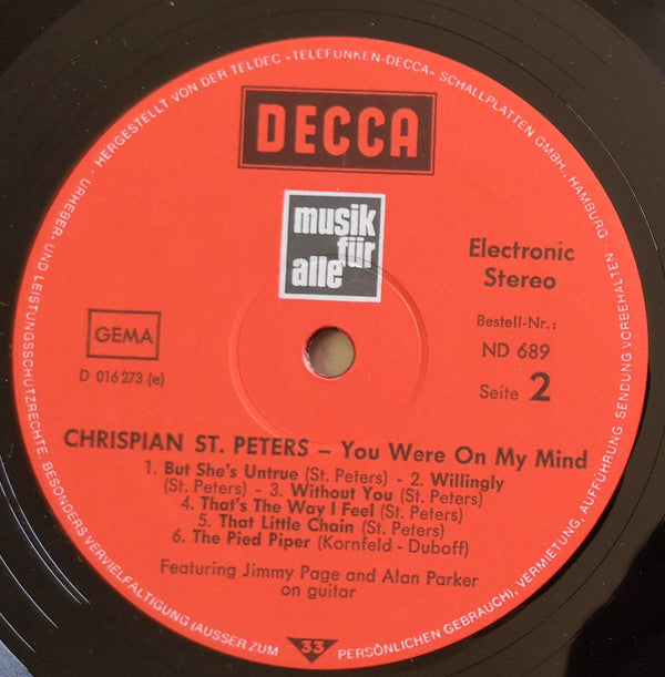 Crispian St. Peters : You Were On My Mind (LP, Comp)