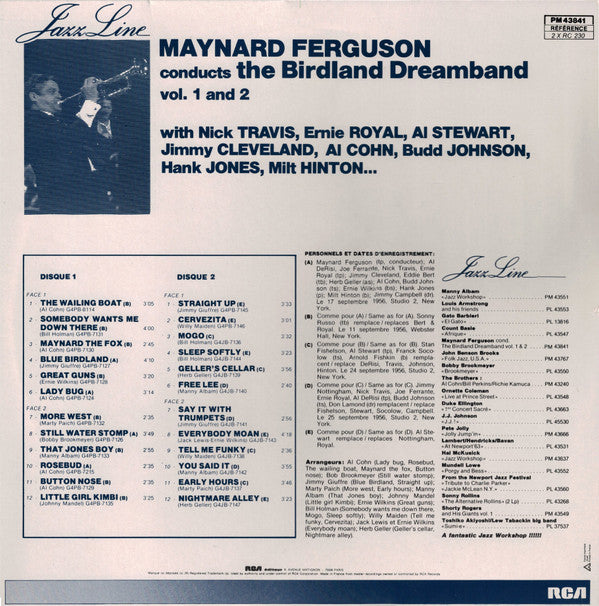 Maynard Ferguson : "Conducts The Birdland Dreamband" Vol 1 & 2 (2xLP, Album, RE)