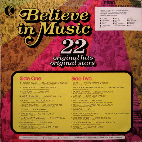 Various : Believe In Music (LP, Comp, Ltd)