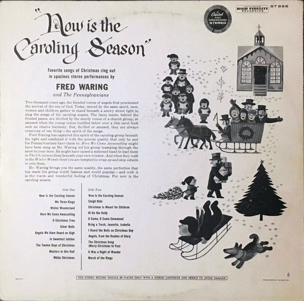 Fred Waring & The Pennsylvanians : Now Is The Caroling Season (LP, Album)